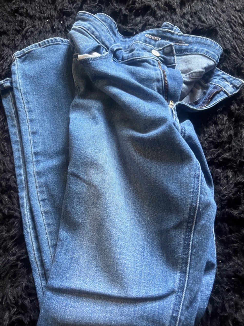 Old Navy Medium Blue High-Rise Straight Jeans